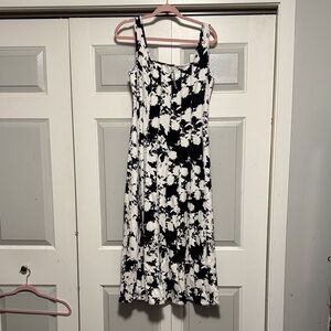 Loft garden seamed ponte midi Dress nwt size 6